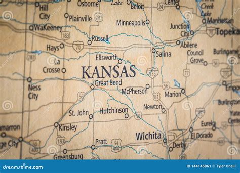 Mapa de Kansas – Estados Unidos